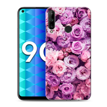 Силиконовый чехол на Huawei Honor 9C с принтом лавандовые розы