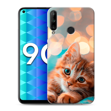 Силиконовый чехол на Huawei Honor 9C с принтом котик