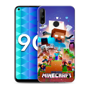 Силиконовый чехол на Huawei Honor 9C с принтом Майнкрафт Minecraft