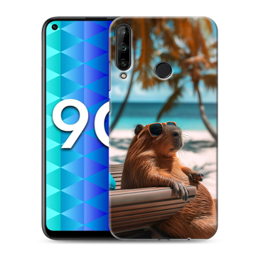 Силиконовый чехол на Huawei Honor 9C с принтом Капибара