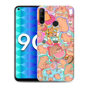 Силиконовый чехол на Huawei Honor 9C с принтом капибары