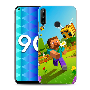 Силиконовый чехол на Huawei Honor 9C с принтом Майнкрафт Minecraft