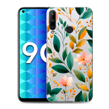 Силиконовый чехол на Huawei Honor 9C с принтом Цветы паттерн