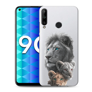 Силиконовый чехол на Huawei Honor 9C с принтом Львы