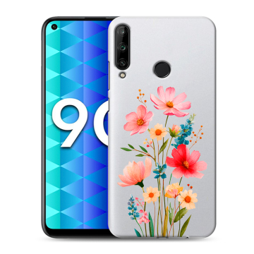 Силиконовый чехол на Huawei Honor 9C с принтом Цветы