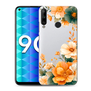 Силиконовый чехол на Huawei Honor 9C с принтом Цветы принт