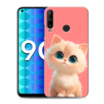 Силиконовый чехол на Huawei Honor 9C с принтом Розовый котенок