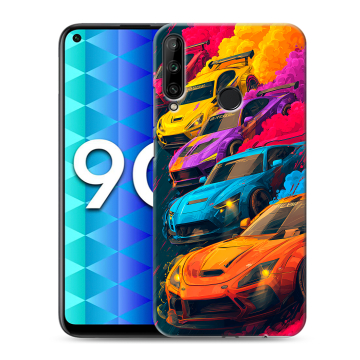 Силиконовый чехол на Huawei Honor 9C с принтом Тачки