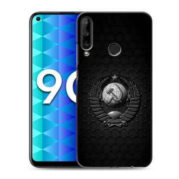 Силиконовый чехол на Huawei Honor 9C с принтом Герб Флаг СССР