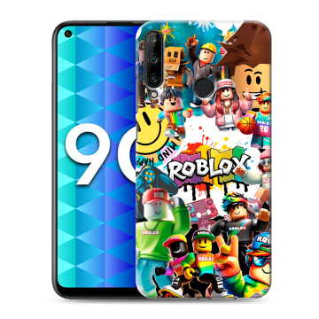 Силиконовый чехол на Huawei Honor 9C с принтом Roblox Роблокс