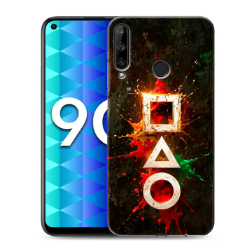 Силиконовый чехол на Huawei Honor 9C с принтом Squid Game Игра кальмара