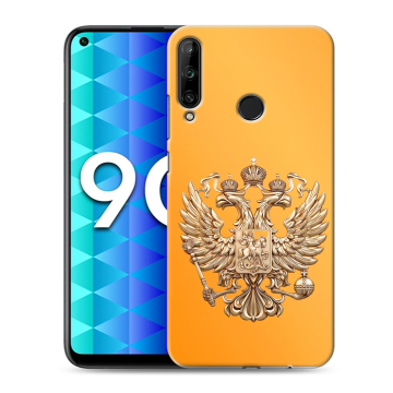 Силиконовый чехол на Huawei Honor 9C с принтом Герб Флаг России
