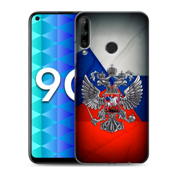Силиконовый чехол на Huawei Honor 9C с принтом Флаг России