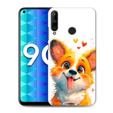 Силиконовый чехол на Huawei Honor 9C с принтом корги