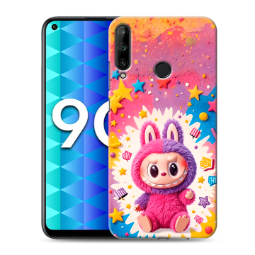 Силиконовый чехол на Huawei Honor 9C с принтом Labubu Лабубу