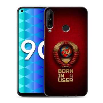 Силиконовый чехол на Huawei Honor 9C с принтом Флаг Герб СССР