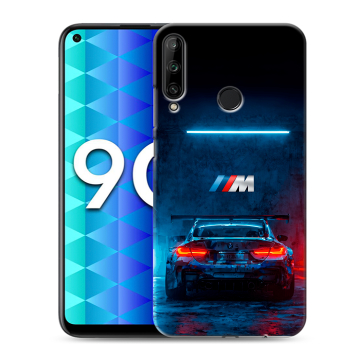 Силиконовый чехол на Huawei Honor 9C с принтом BMW БМВ