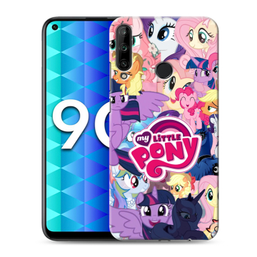Силиконовый чехол на Huawei Honor 9C с принтом My little pony Дружба чудо