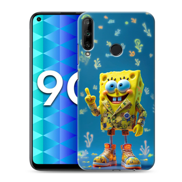Силиконовый чехол на Huawei Honor 9C с принтом Спанч боб Спанчбоб
