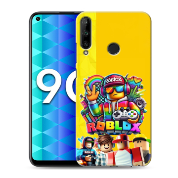 Силиконовый чехол на Huawei Honor 9C с принтом Roblox Роблокс