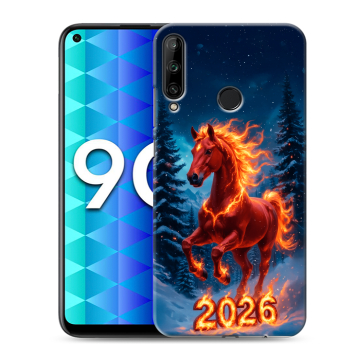Силиконовый чехол на Huawei Honor 9C с принтом Новый год коня