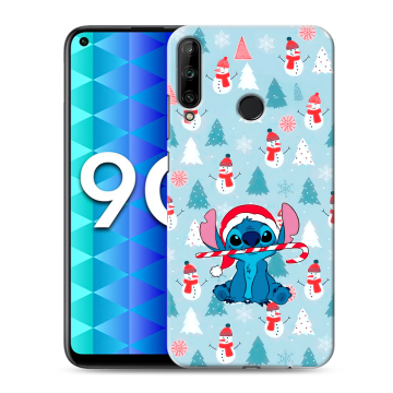 Силиконовый чехол на Huawei Honor 9C с принтом Стич Новый год