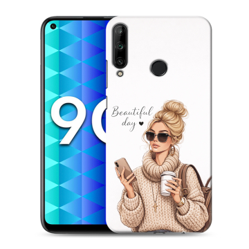 Силиконовый чехол на Huawei Honor 9C с принтом женский
