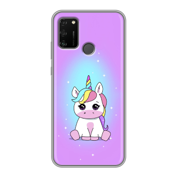 Силиконовый чехол на Huawei Honor 9A с принтом Единорог Силиконовый чехол на Huawei Honor 9A с принтом Единорог