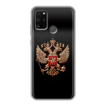 Силиконовый чехол на Huawei Honor 9A с принтом Герб России Силиконовый чехол на Huawei Honor 9A с принтом Герб России