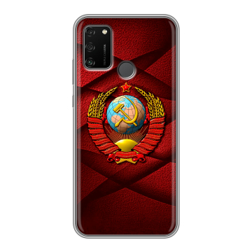 Силиконовый чехол на Huawei Honor 9A с принтом Герб СССР Силиконовый чехол на Huawei Honor 9A с принтом Герб СССР