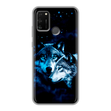 Силиконовый чехол на Huawei Honor 9A с принтом Волки Силиконовый чехол на Huawei Honor 9A с принтом Волки