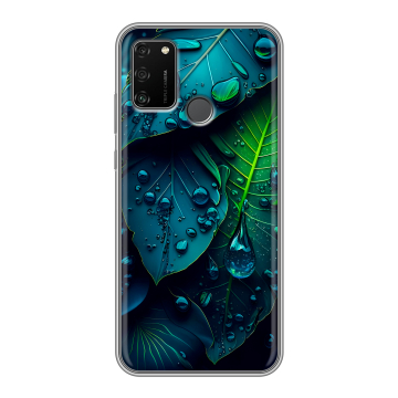 Силиконовый чехол на Huawei Honor 9A с принтом Листья Силиконовый чехол на Huawei Honor 9A с принтом Листья