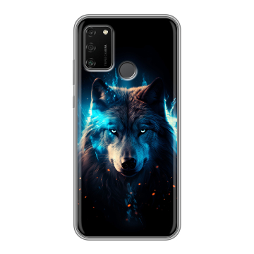Силиконовый чехол на Huawei Honor 9A с принтом Волк ночной
