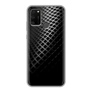 Силиконовый чехол на Huawei Honor 9A с принтом Текстура металла