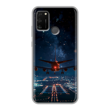Силиконовый чехол на Huawei Honor 9A с принтом самолет Силиконовый чехол на Huawei Honor 9A с принтом самолет