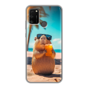 Силиконовый чехол на Huawei Honor 9A с принтом Капибара