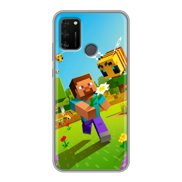 Силиконовый чехол на Huawei Honor 9A с принтом Майнкрафт Minecraft