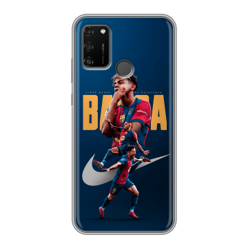 Силиконовый чехол на Huawei Honor 9A с принтом Барселона Barca Yamal Силиконовый чехол на Huawei Honor 9A с принтом Барселона Barca Yamal
