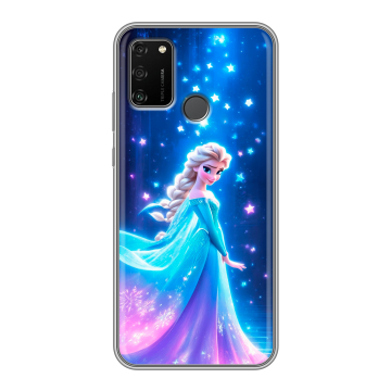 Силиконовый чехол на Huawei Honor 9A с принтом Холодное сердце Frozen