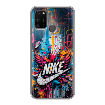 Силиконовый чехол на Huawei Honor 9A с принтом Nike Найк Силиконовый чехол на Huawei Honor 9A с принтом Nike Найк