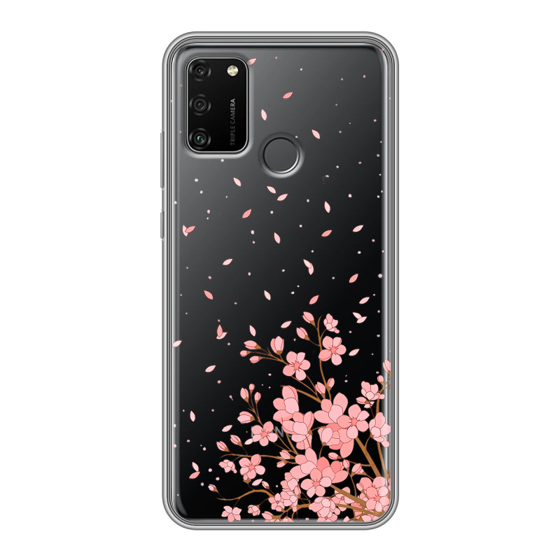 Силиконовый чехол на Huawei Honor 9A с принтом Ветка сакуры Силиконовый чехол на Huawei Honor 9A с принтом Ветка сакуры