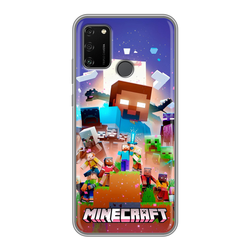 Силиконовый чехол на Huawei Honor 9A с принтом Майнкрафт Minecraft Силиконовый чехол на Huawei Honor 9A с принтом Майнкрафт Minecraft