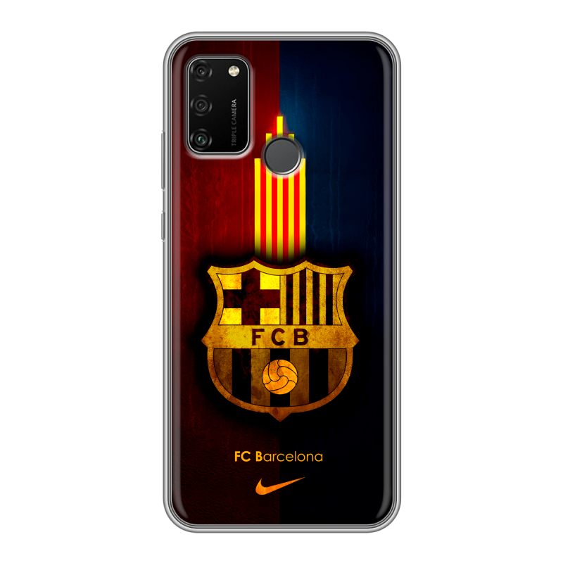 Силиконовый противоударный чехол на Huawei Honor 9A с принтом Барселона Barcelona Силиконовый противоударный чехол на Huawei Honor 9A с принтом Барселона Barcelona