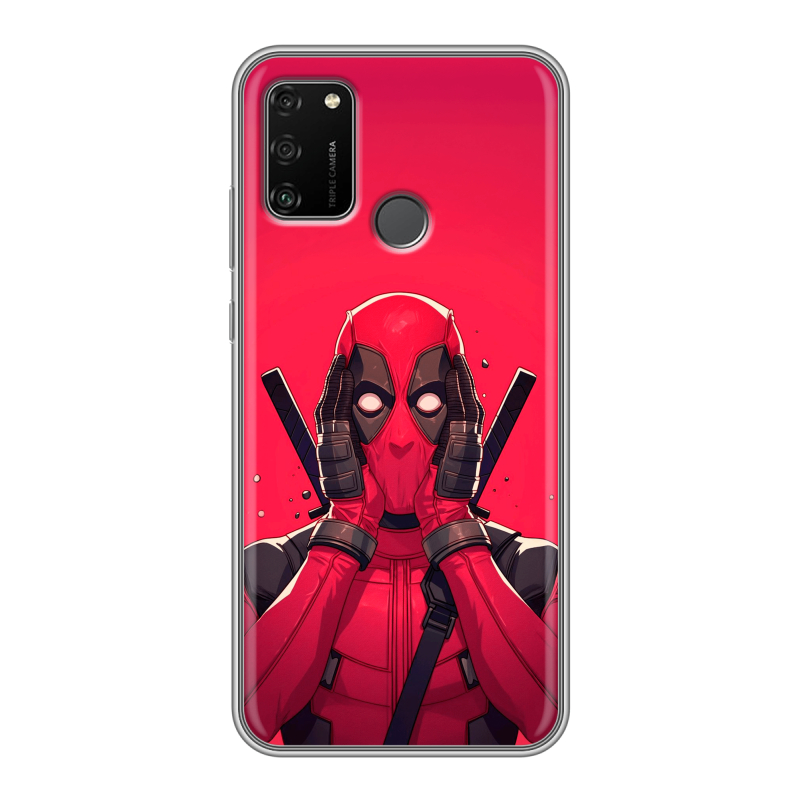 Силиконовый чехол на Huawei Honor 9A с принтом Дедпул Deadpool Силиконовый чехол на Huawei Honor 9A с принтом Дедпул Deadpool