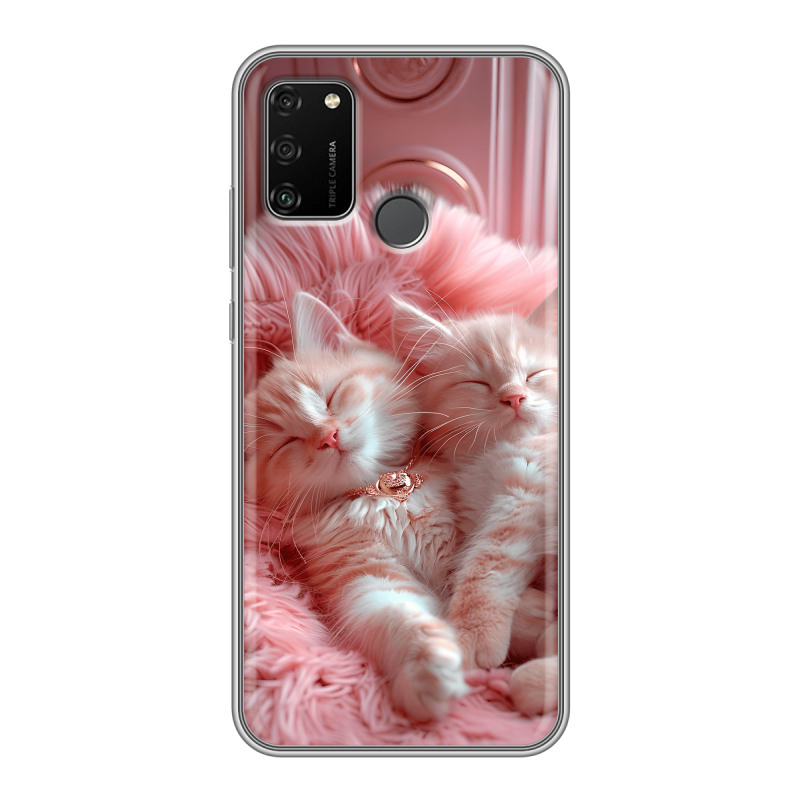 Силиконовый чехол на Huawei Honor 9A с принтом котята котики Силиконовый чехол на Huawei Honor 9A с принтом котята котики