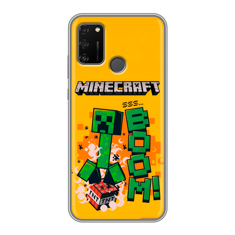 Силиконовый чехол на Huawei Honor 9A с принтом Майнкрафт Minecraft Силиконовый чехол на Huawei Honor 9A с принтом Майнкрафт Minecraft