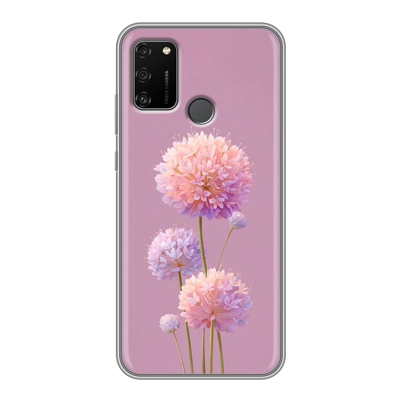 Силиконовый чехол на Huawei Honor 9A с принтом Цветы Силиконовый чехол на Huawei Honor 9A с принтом Цветы