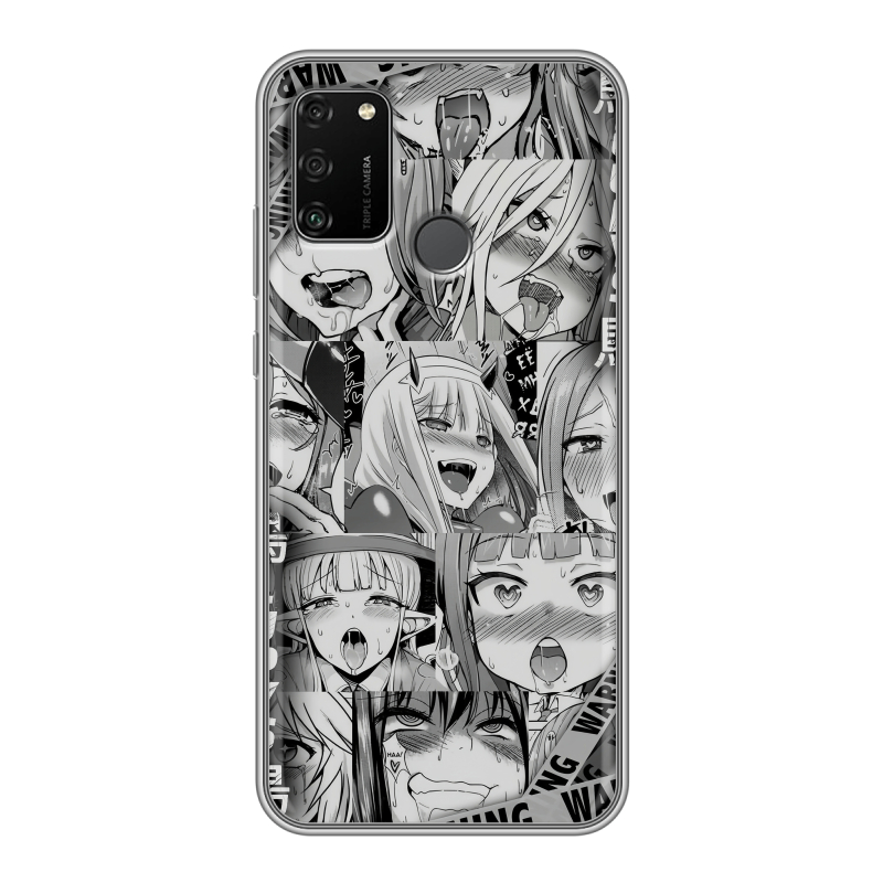 Силиконовый чехол на Huawei Honor 9A с принтом Ahegao Ахегао Аниме Силиконовый чехол на Huawei Honor 9A с принтом Ahegao Ахегао Аниме