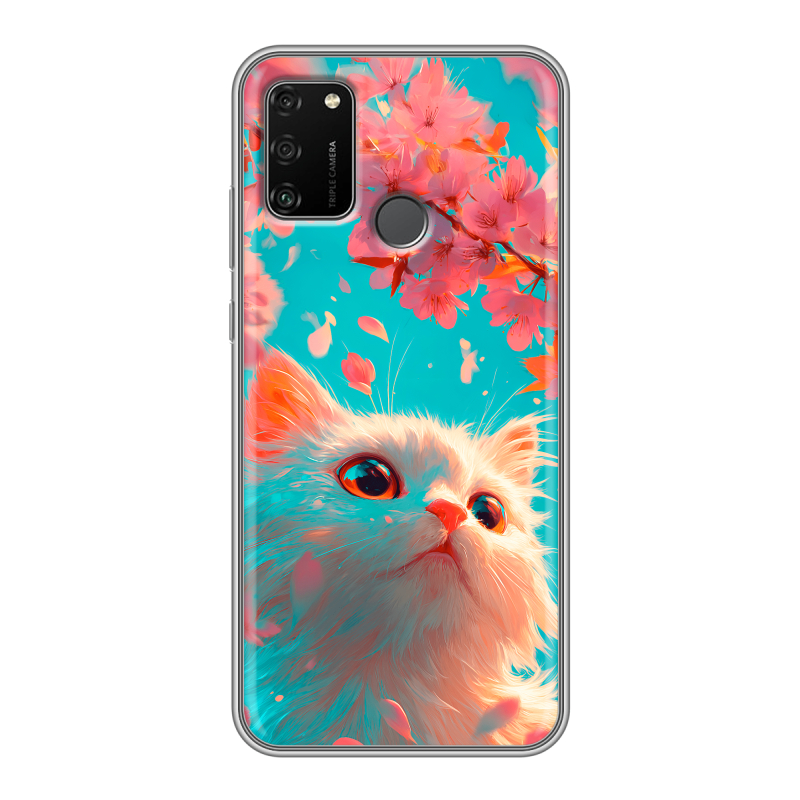 Силиконовый чехол на Huawei Honor 9A с принтом Красивый кот Силиконовый чехол на Huawei Honor 9A с принтом Красивый кот