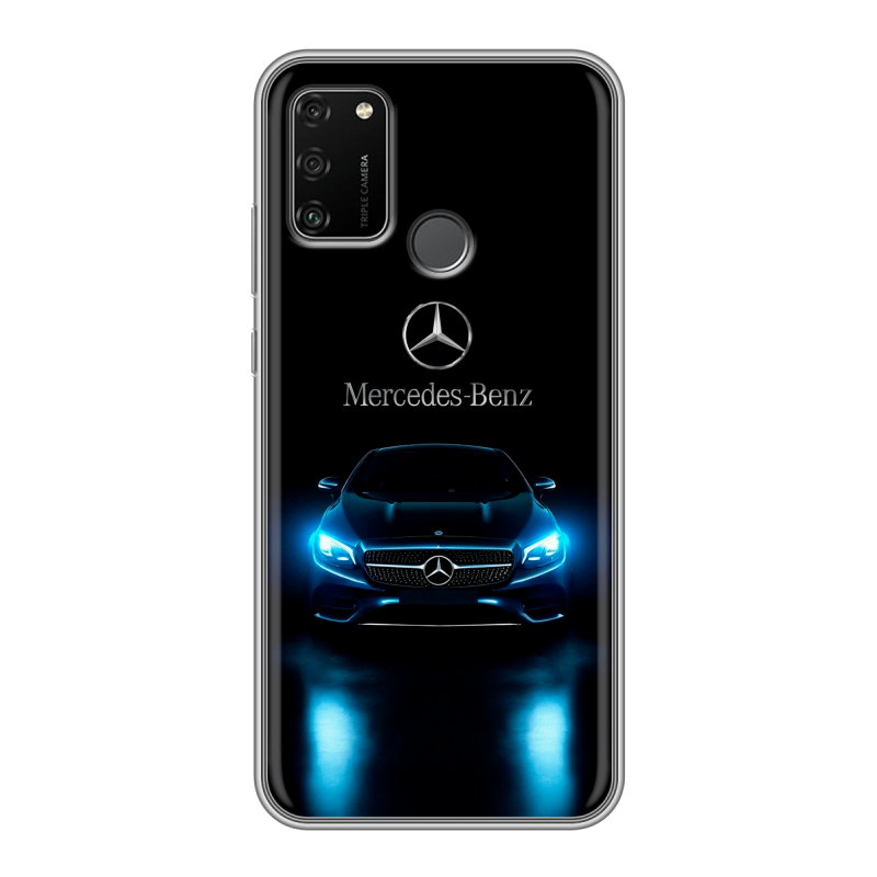Силиконовый чехол на Huawei Honor 9A с принтом Mercedes Мерседес Силиконовый чехол на Huawei Honor 9A с принтом Mercedes Мерседес